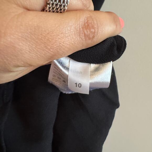 Reformation Butterfly Midi Dress Black Zip Ruffled Tiered Short Sleeve Sz 10 - Picture 5 of 7